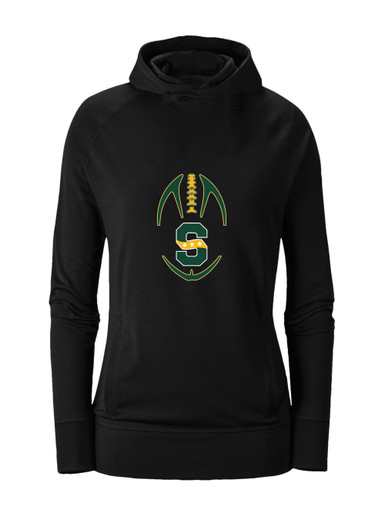 Stevenson Patriots S Script Football #4 Women's Hoodie