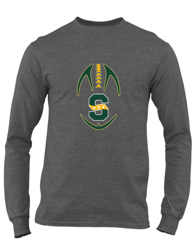 Stevenson Patriots S Script Football #4 Men's Premium LS T-Shirt