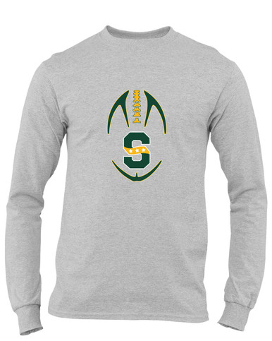 Stevenson Patriots S Script Football #4 Men's LS T-Shirt