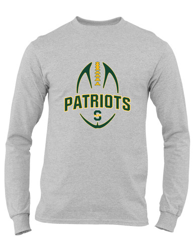 Stevenson Patriots S Script Football #5 Men's Premium LS T-Shirt