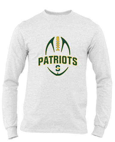 Stevenson Patriots S Script Football #5 Men's LS T-Shirt