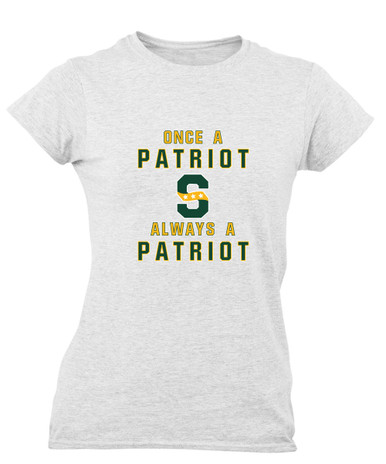 Stevenson Patriots S Script Once A Women's Premium SS T-Shirt