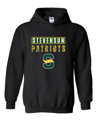 Stevenson Patriots S Script Mascot #9 Men's Hoodie