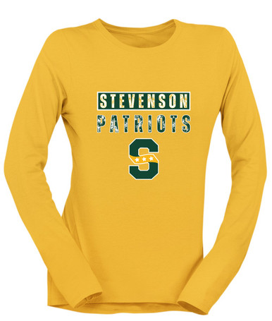 Stevenson Patriots S Script Mascot #9 Women's LS T-Shirt