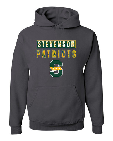 Stevenson Patriots S Script Mascot #9 Men's Premium Hoodie