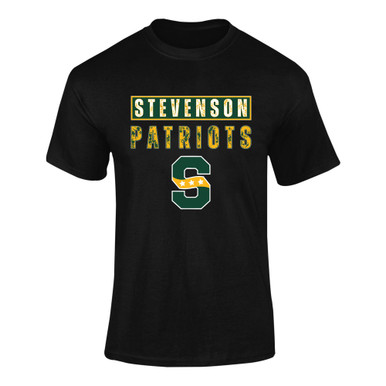Stevenson Patriots S Script Mascot #9 Men's Premium SS T-Shirt