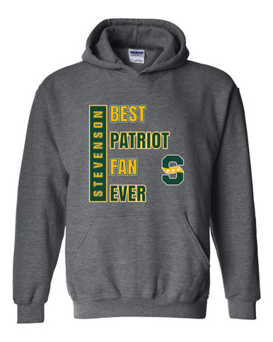 Stevenson Patriots S Script Best Patriot Fan Men's Hoodie