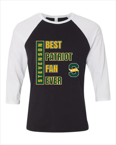 Stevenson Patriots S Script Best Patriot Fan Women's Baseball T-Shirt