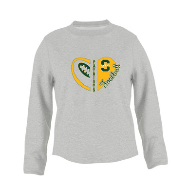 Stevenson Patriots S Script Heart Football Women's Sweatshirt