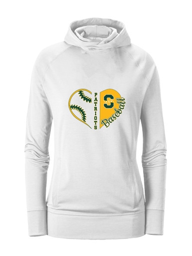 Stevenson Patriots S Script Heart Baseball Women's Hoodie