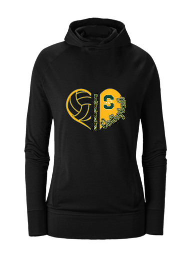 Stevenson Patriots S Script Heart Volleyball Women's Hoodie