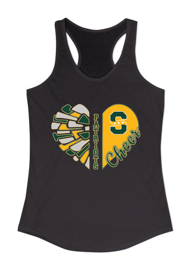 Stevenson Patriots S Script Heart Cheer Women's Tank Top
