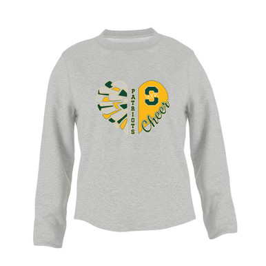 Stevenson Patriots S Script Heart Cheer Women's Sweatshirt