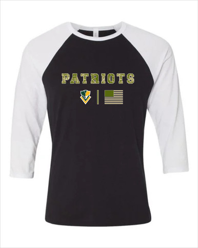 Stevenson Patriots Camo Flag Men's Baseball T-Shirt