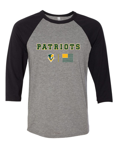 Stevenson Patriots Team Colors Flag Women's Baseball T-Shirt