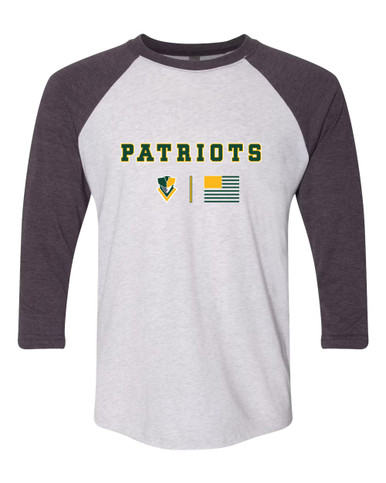 Stevenson Patriots Team Colors Flag Men's Baseball T-Shirt