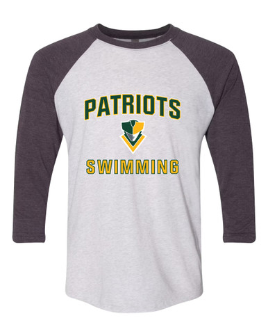 Stevenson Patriots Swimming Men's Baseball T-Shirt