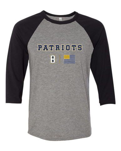 Birmingham Patriots Team Colors Flag Women's Baseball T-Shirt