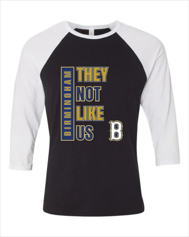 Birmingham Patriots They Not Like Us #1 Women's Baseball T-Shirt