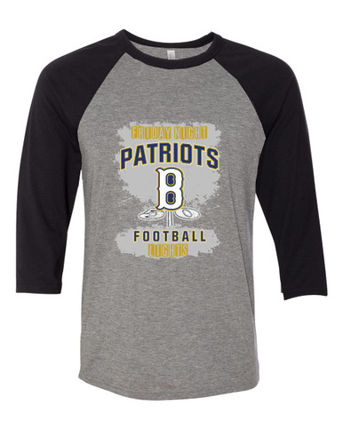 Birmingham Patriots Football #6 Women's Baseball T-Shirt