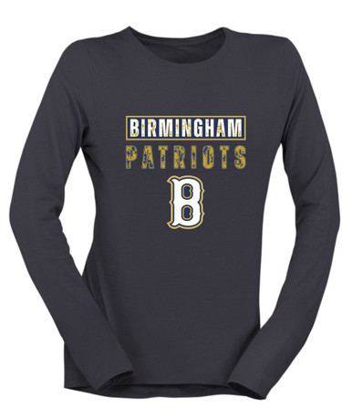 Birmingham Patriots Mascot #9 Women's Premium LS T-Shirt
