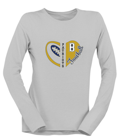 Birmingham Patriots Heart Football Women's LS T-Shirt