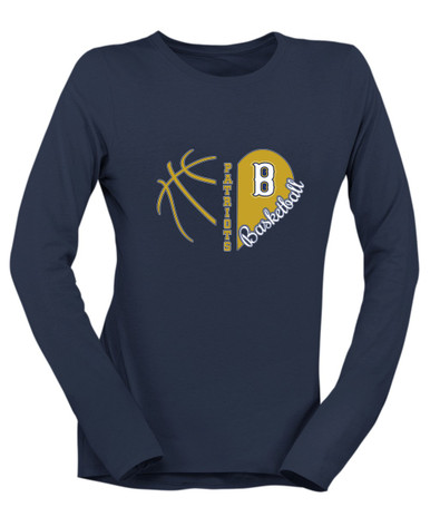 Birmingham Patriots Heart Basketball Women's LS T-Shirt