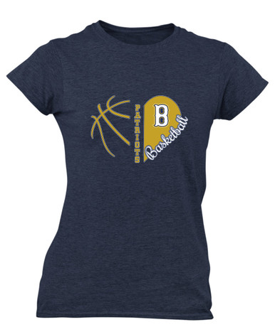 Birmingham Patriots Heart Basketball Women's Premium SS T-Shirt