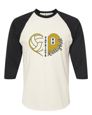 Birmingham Patriots Heart Volleyball Women's Baseball T-Shirt