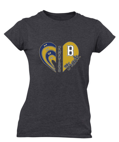 Birmingham Patriots Heart Track Women's SS T-Shirt