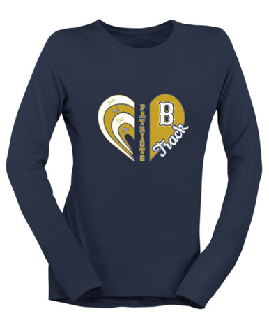 Birmingham Patriots Heart Track Women's Premium LS T-Shirt