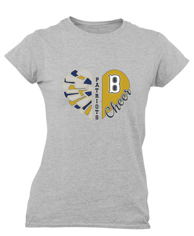 Birmingham Patriots Heart Cheer Women's SS T-Shirt