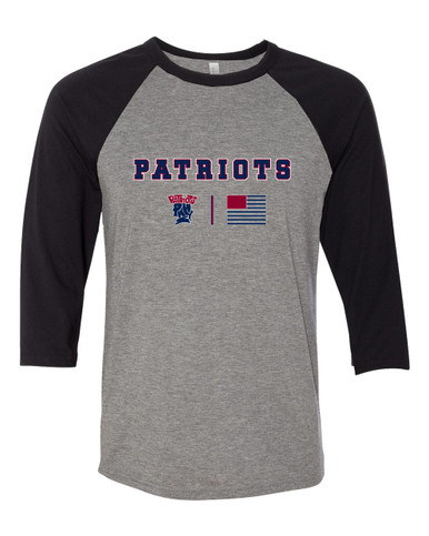 Penn Wood Patriots Team Colors Flag Women's Baseball T-Shirt