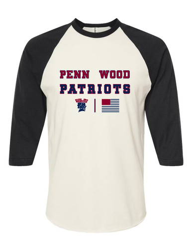 Penn Wood Patriots Spirit Flag Women's Baseball T-Shirt