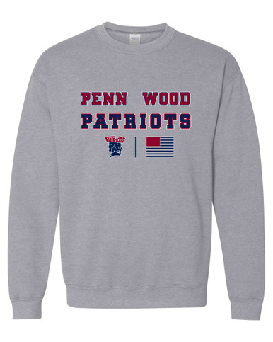 Penn Wood Patriots Spirit Flag Men's Sweatshirt