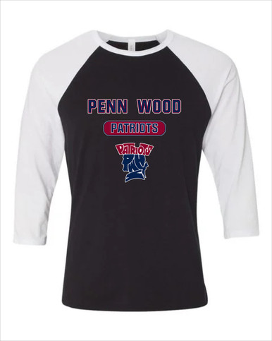 Penn Wood Patriots Mascot #3 Women's Baseball T-Shirt