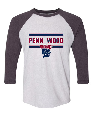Penn Wood Patriots Mascot #4 Men's Baseball T-Shirt