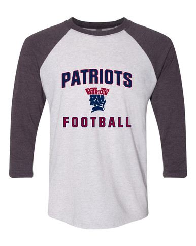 Penn Wood Patriots Football #1 Women's Baseball T-Shirt