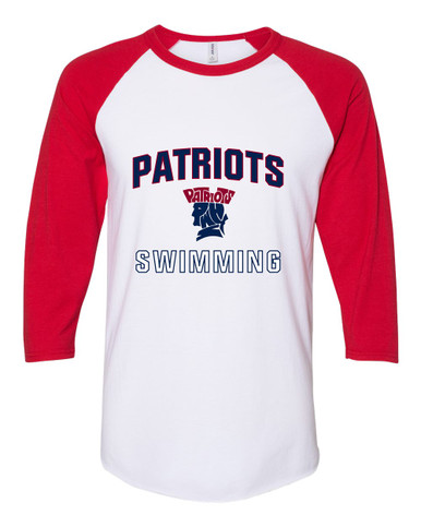 Penn Wood Patriots Swimming Men's Baseball T-Shirt
