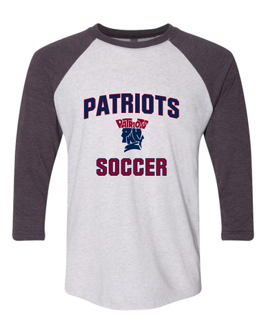 Penn Wood Patriots Soccer #1 Women's Baseball T-Shirt