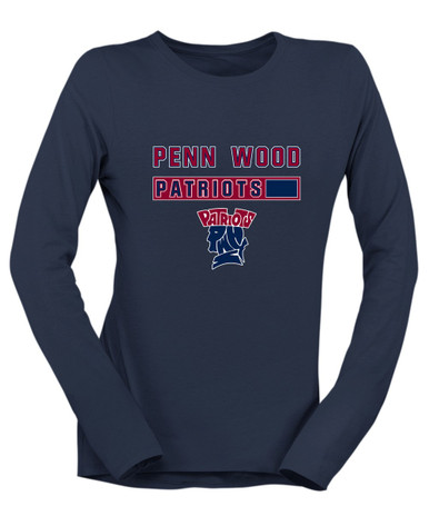 Penn Wood Patriots Mascot #7 Women's LS T-Shirt