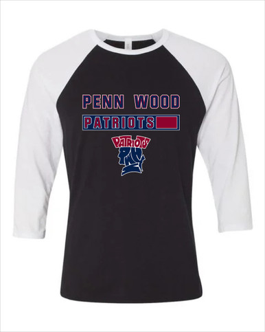 Penn Wood Patriots Mascot #7 Men's Baseball T-Shirt