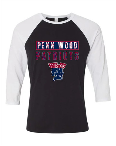 Penn Wood Patriots Mascot #9 Men's Baseball T-Shirt