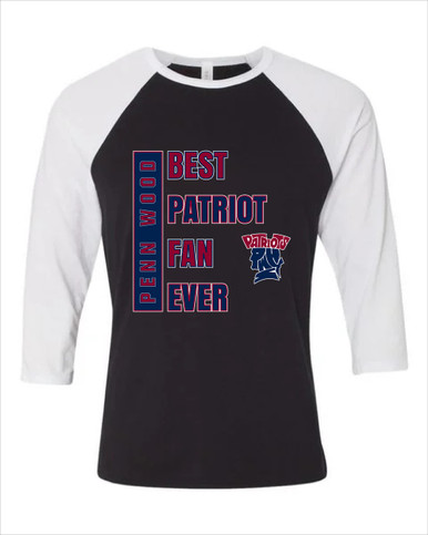Penn Wood Patriots Best Patriot Fan Women's Baseball T-Shirt