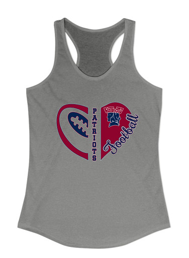 Penn Wood Patriots Heart Football Women's Tank Top