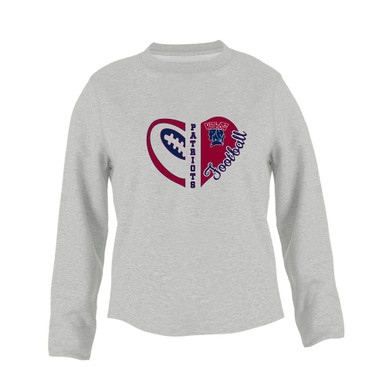 Penn Wood Patriots Heart Football Women's Sweatshirt