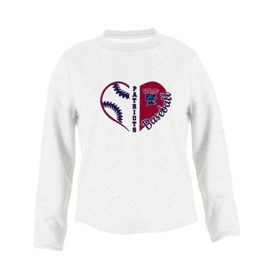 Penn Wood Patriots Heart Baseball Women's Sweatshirt
