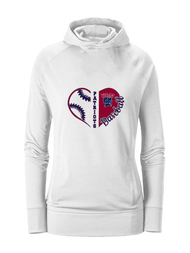 Penn Wood Patriots Heart Baseball Women's Hoodie