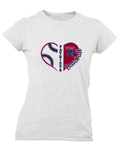 Penn Wood Patriots Heart Baseball Women's Premium SS T-Shirt