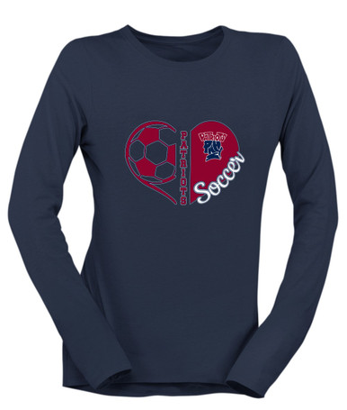 Penn Wood Patriots Heart Soccer Women's Premium LS T-Shirt